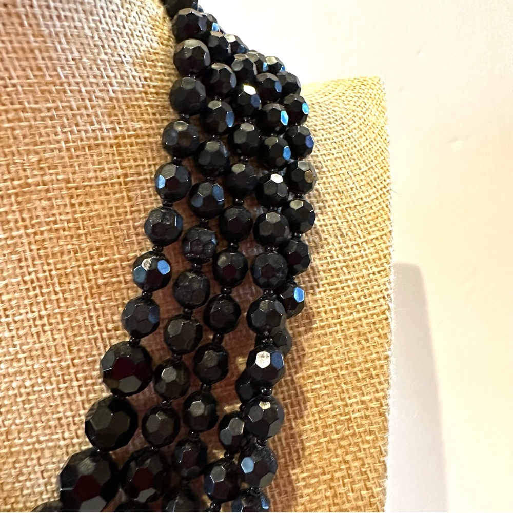 Talbots Necklace Statement- Chunky Multistrand Bl… - image 6